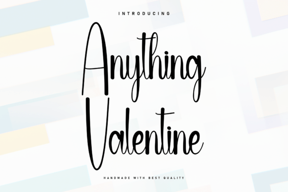 Anything Valentine: A Handwritten Font for Creative Branding