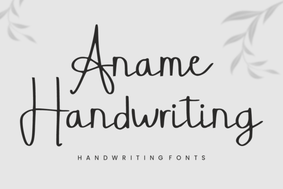 Elevate Your Brand with Aname Handwriting Font