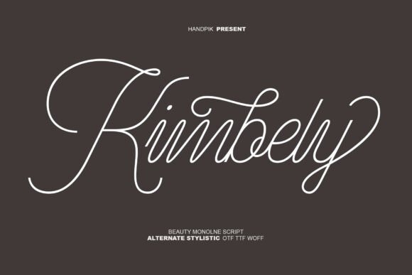 Elevate Your Web Design with Kimbely, the Elegant Script Font