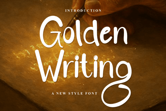 Golden Writing: A Friendly Font for Business Branding
