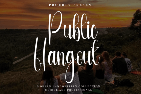 Public Hangout: A Sophisticated Script Font for Modern Campaigns